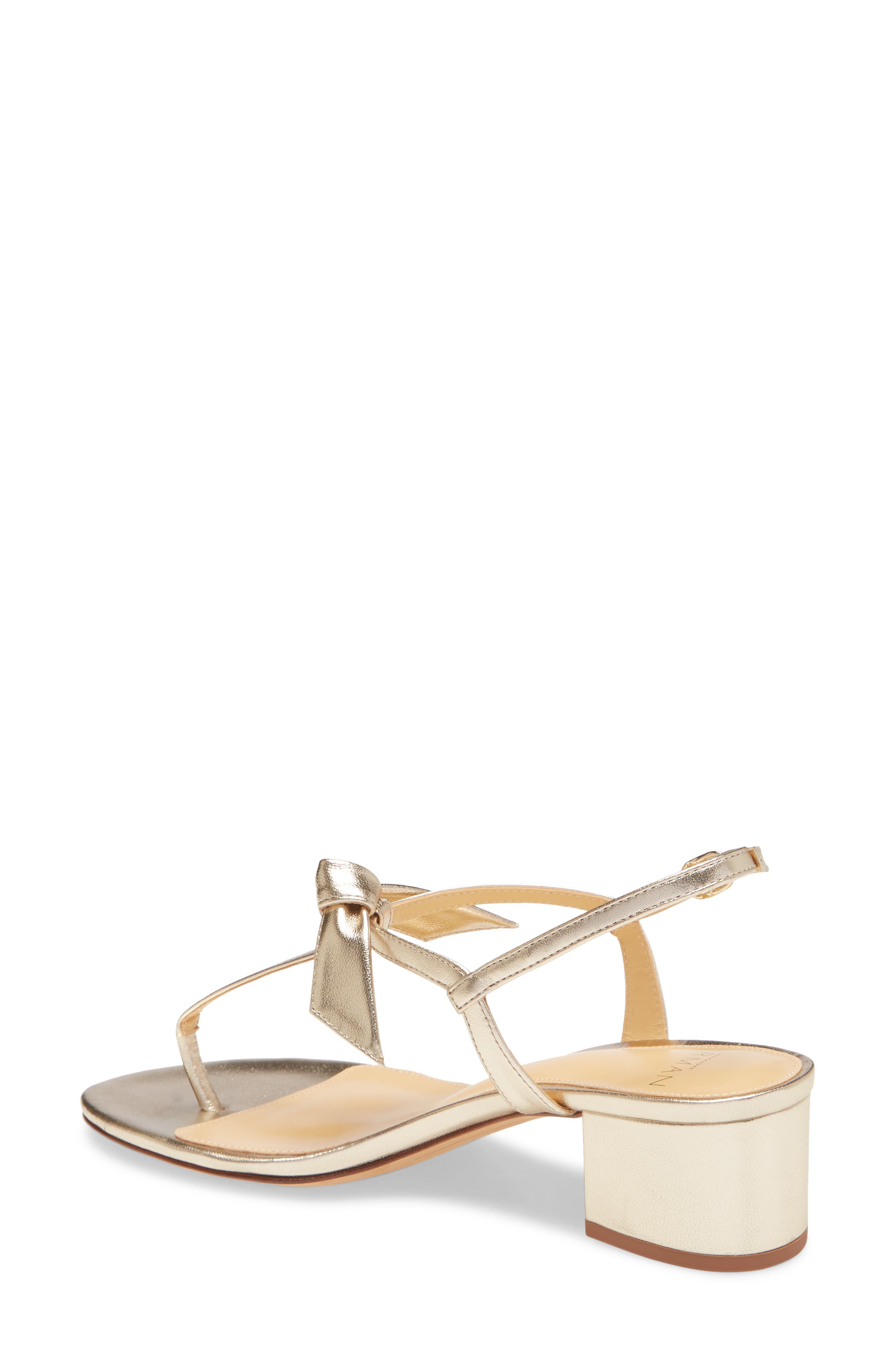 Clarita Bow Slingback Sandal, Alternate, color, GOLDEN
