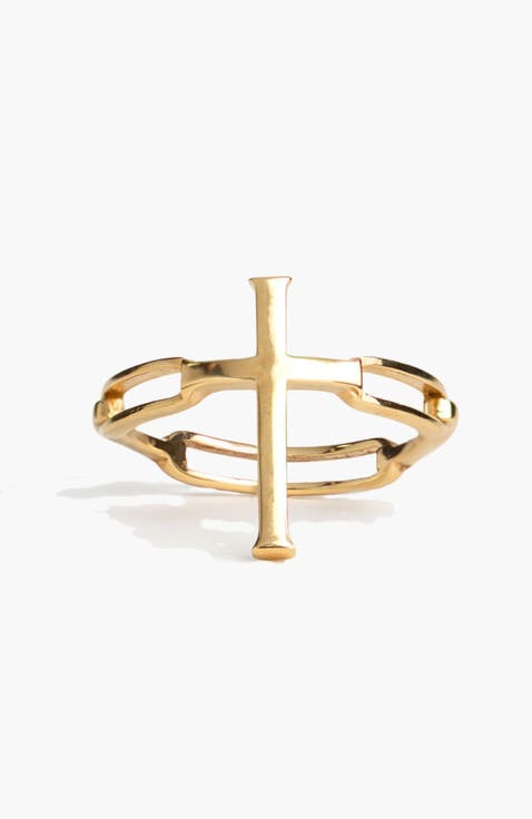 Chain Breaker Cross Statement Ring