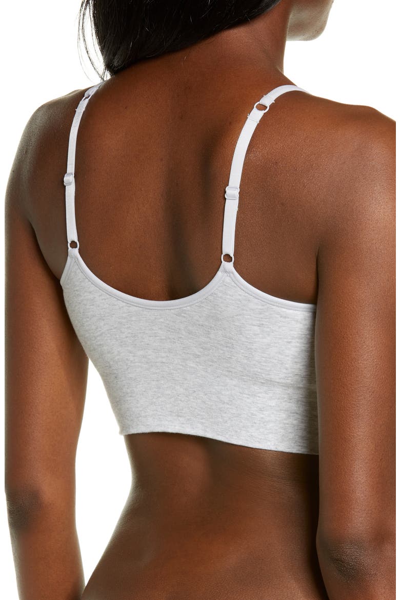 Cabana Cotton Crop Cami Bralette, Alternate, color, HEATHER GRAY