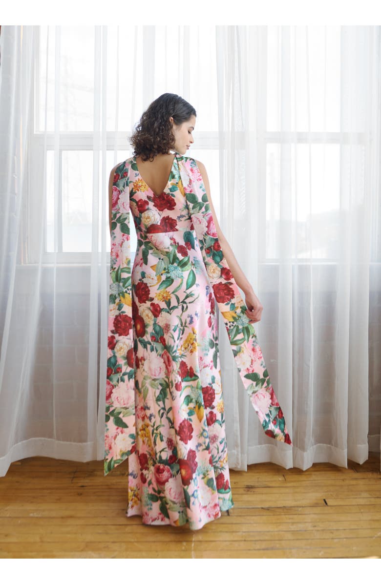 Vasiliki Catalina Silky Gown In Petal Muse, Alternate, color, Petal Muse