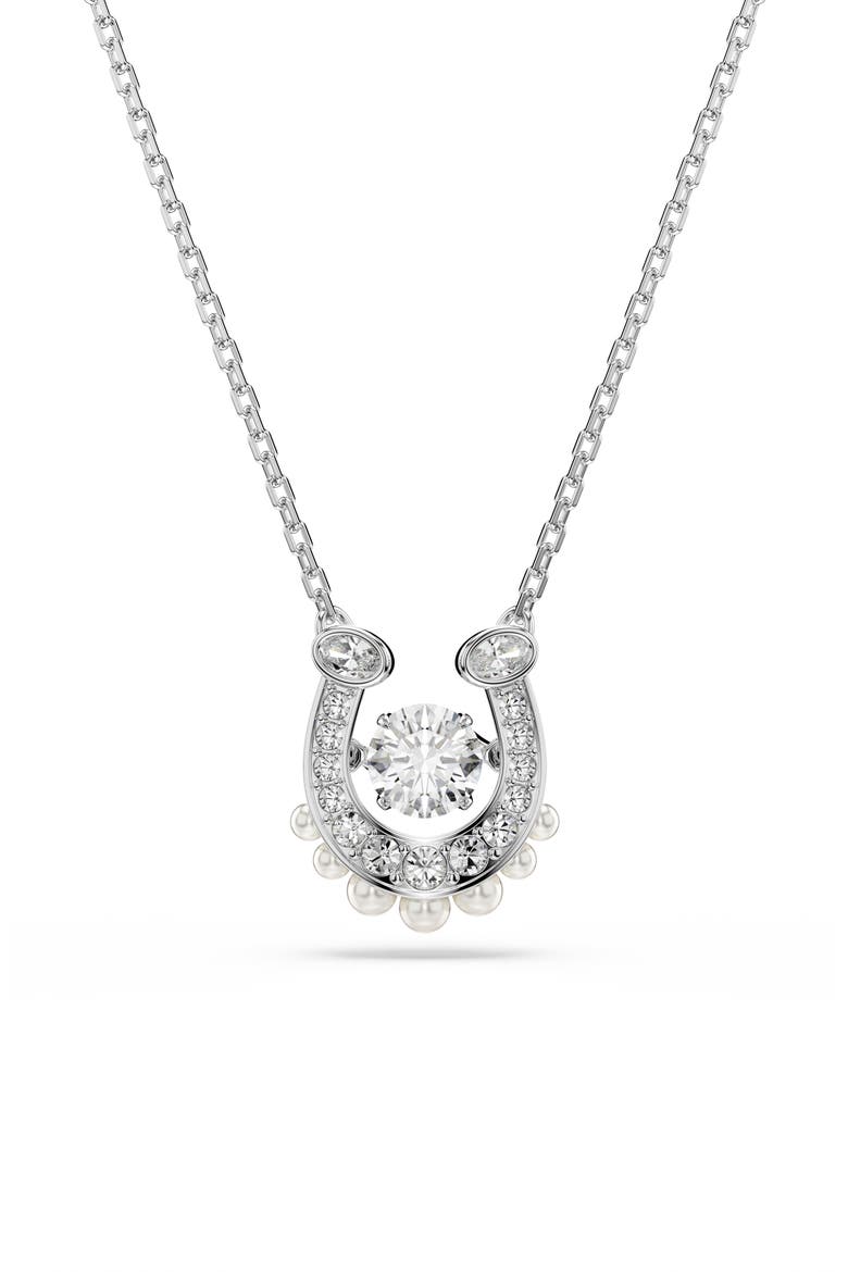 Symbolica Pendant Necklace, Main, color, SILVER/ WHITE