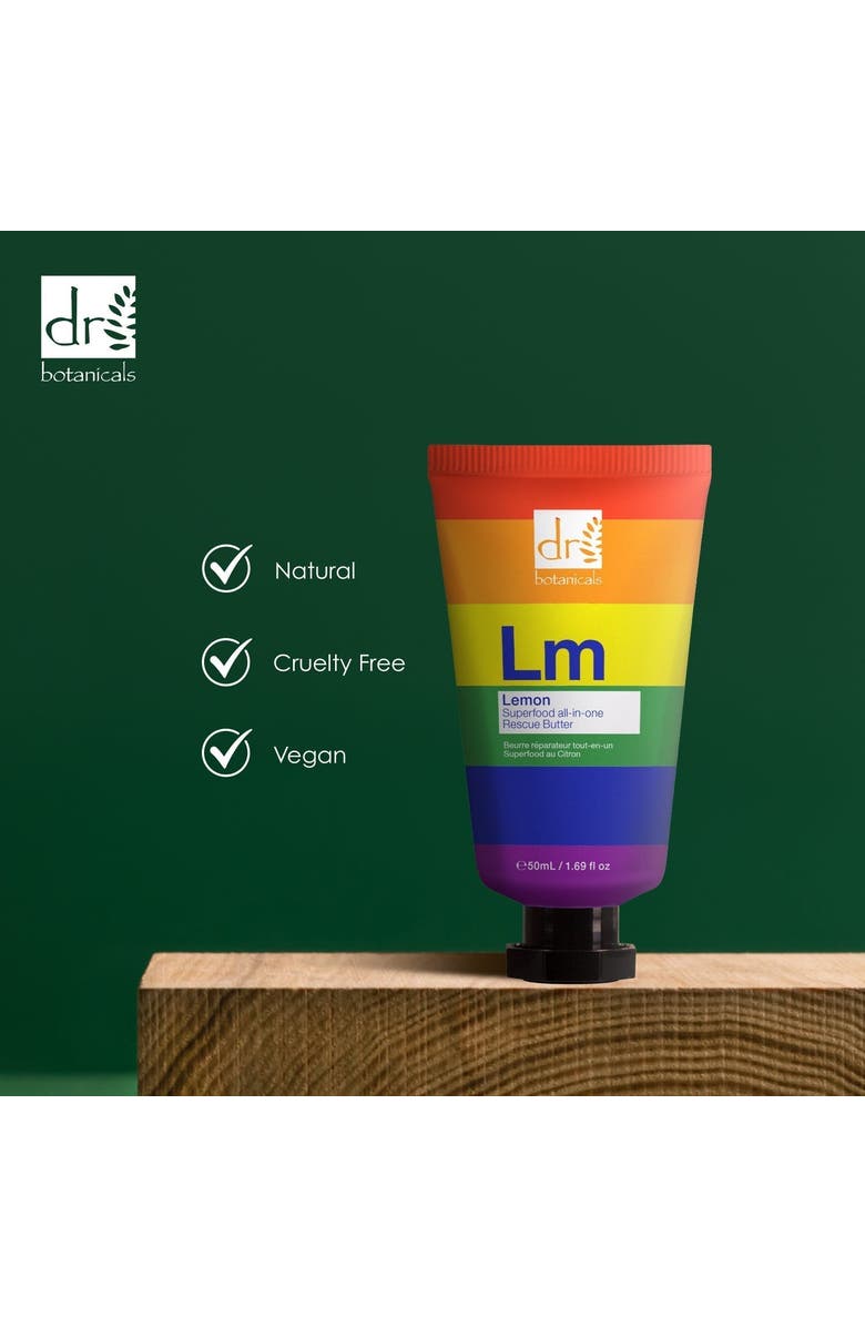 DR BOTANICALS Pride Edition Lemon Superfood All-In-One Rescue Butter 50ml x 2 Duo Pack, Alternate, color, White
