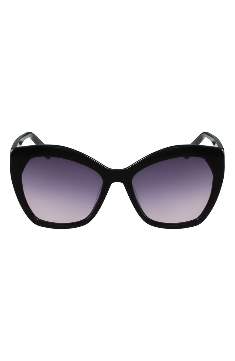 Karl Lagerfeld Sun 56mm Cat Eye Sunglasses, Main, color,
