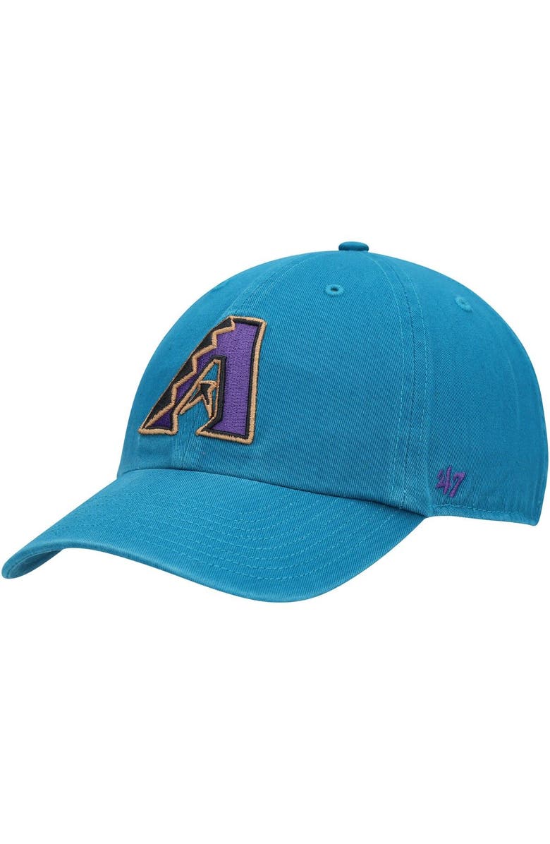 '47 Men's '47 Teal Arizona Diamondbacks Logo Cooperstown Collection Clean Up Adjustable Hat, Main, color, Teal