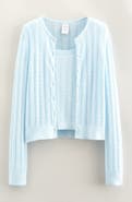 Nordstrom Kids' Cable Stitch Cardigan & Sweater Tank Set
