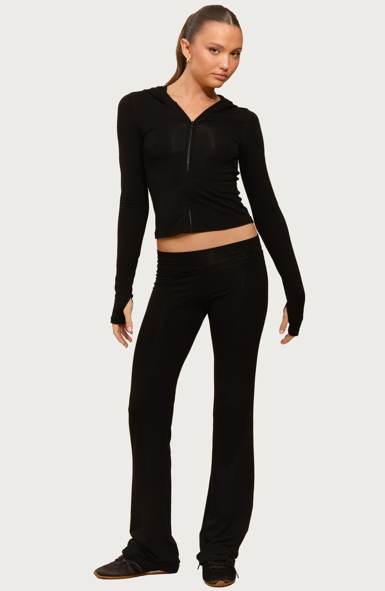 EDIKTED Callan Zip-Up Crop Hoodie, Alternate, color, 