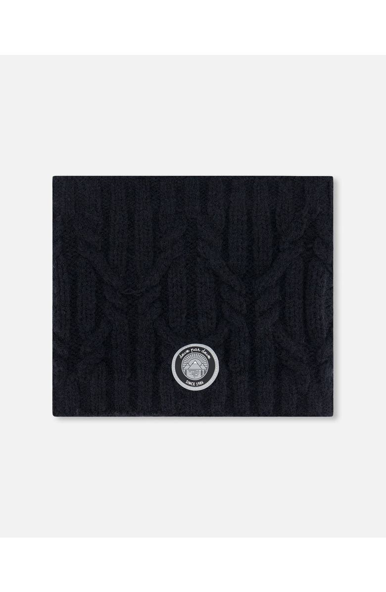 Deux par Deux Kids Unisex Knit Neckwarmer Black, Main, color,