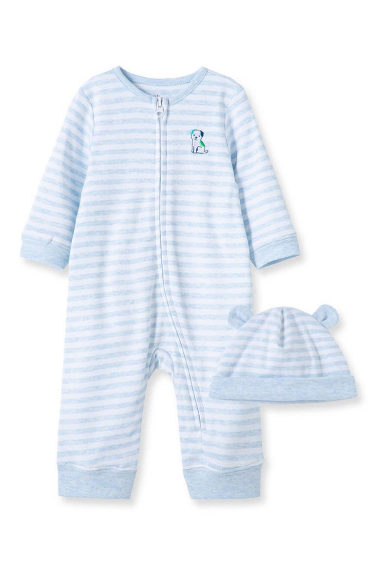 Buddy Romper & Hat Set, Main, color, BLUE