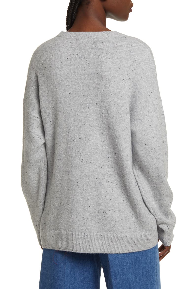 Speckled Relaxed Fit Sweater, Alternate, color, GREY HEATHER