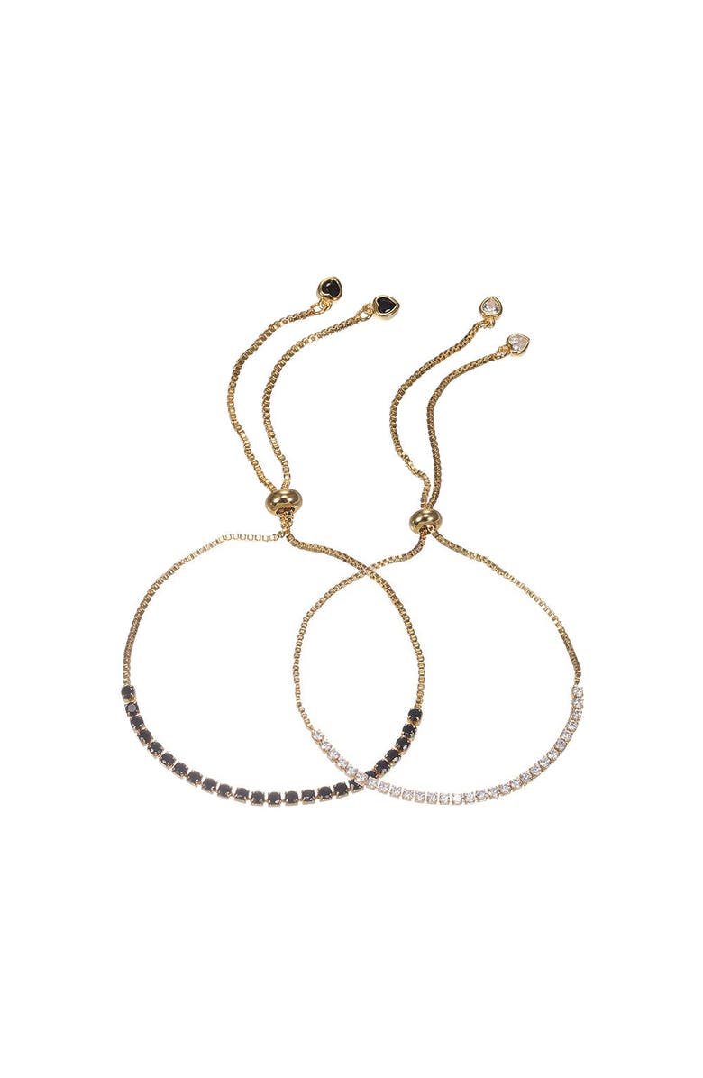 BY ADINA EDEN CZ Half Tennis Slider Bracelet, Main, color, Multi-Color