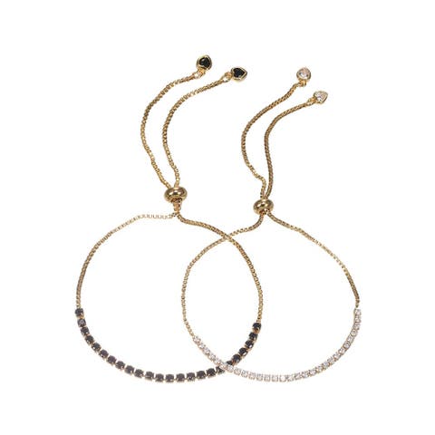 CZ Half Tennis Slider Bracelet