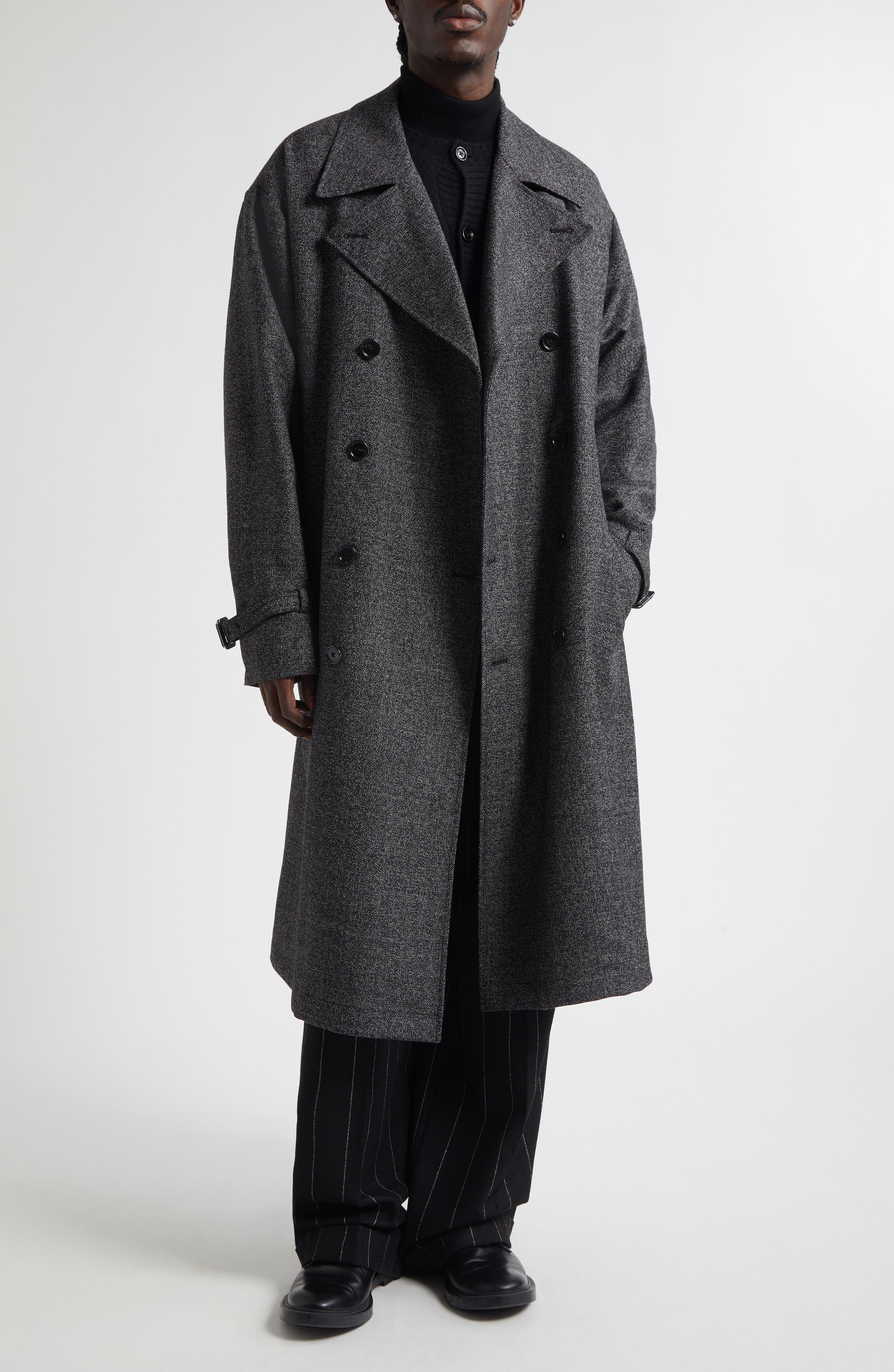 Virgin Wool Blend Trench Coat - image 2