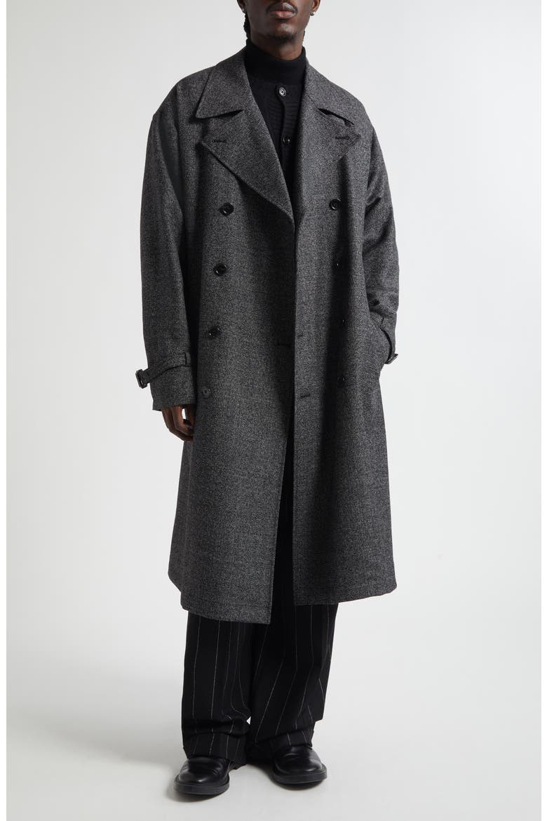 Virgin Wool Blend Trench Coat, Alternate, color, S8031 FANTASIA NON STAMPA