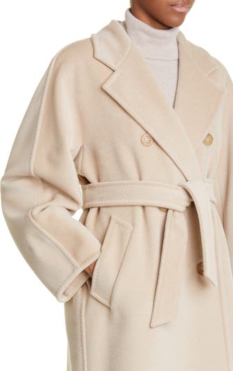 【関税&送料込】Max Mara Madame Double-Breasted Wool And Cas Max Mara Madame Double Breasted Wool & Cashmere Belted Coat