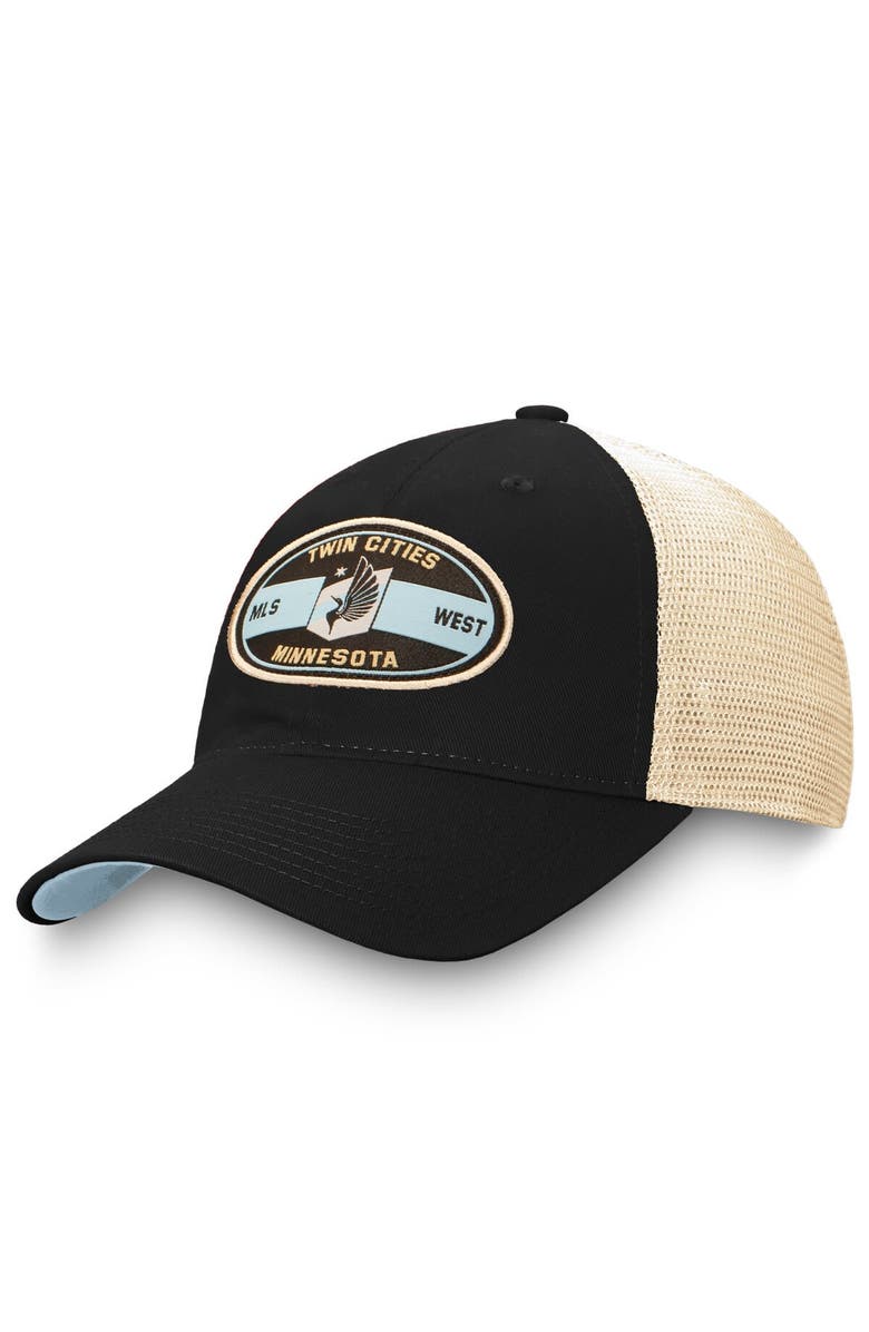 FANATICS Men's Fanatics Branded Black Minnesota United FC True Classic Trucker Adjustable Hat, Main, color, 