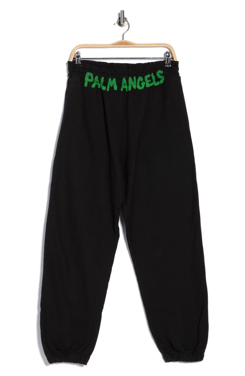 Palm Angels Logo Sweatpants, Main, color, Black Green