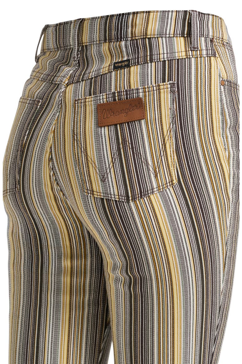 Western Stripe Flare Jeans, Alternate, color, SUNSET SEPIA