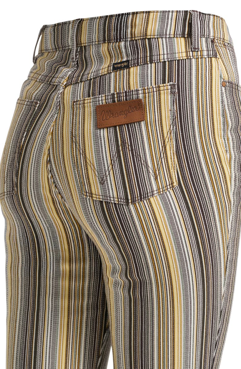 Wrangler Western Stripe Flare Jeans, Alternate, color, Sunset Sepia