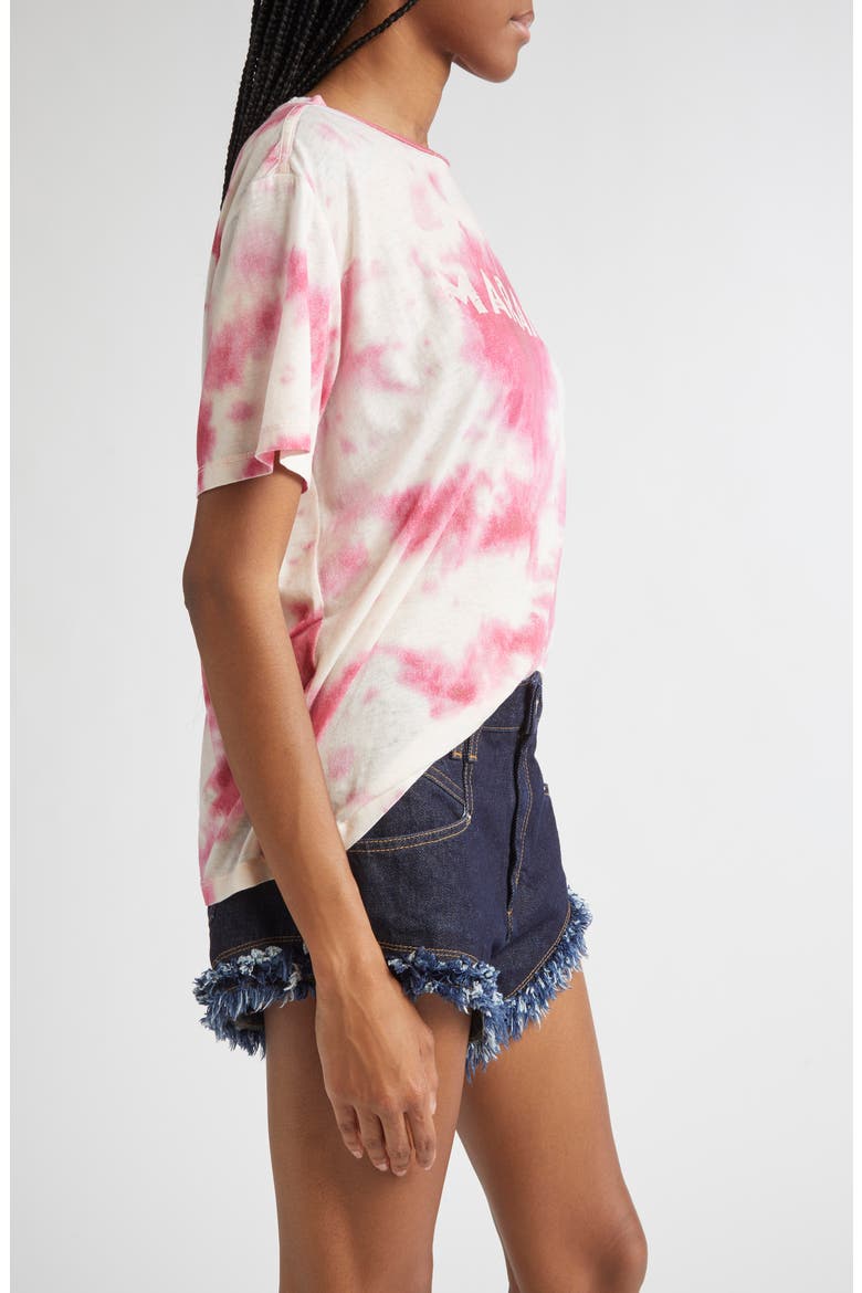 Zewel Tie Dye Logo T-Shirt, Alternate, color, PINK