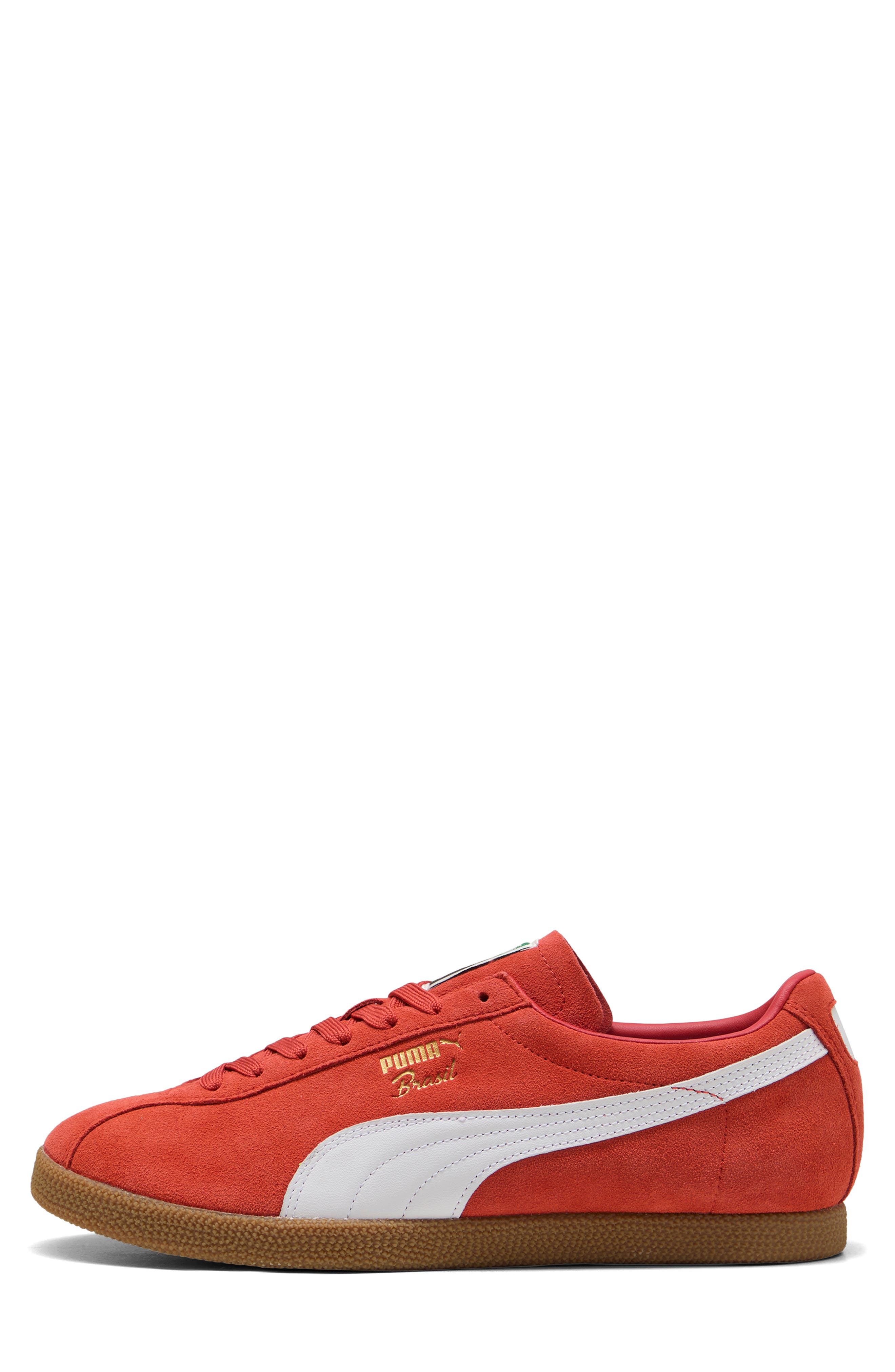 PUMA Brasil Sneaker, Alternate, color, Candy Apple-Puma White