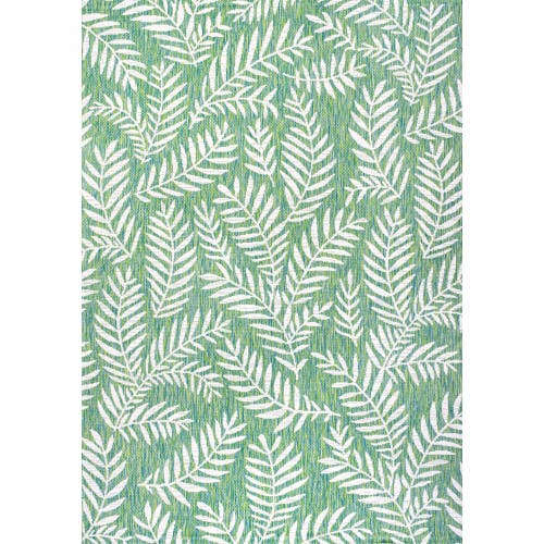 Jonathan Y Nevis Palm Frond Indoor/outdoor Area Rug In Cream/green