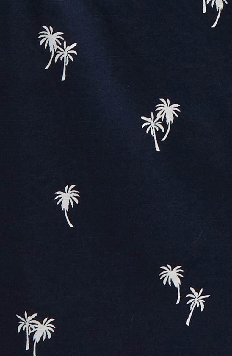 Rip Curl Kids' Paradise Palms Short Sleeve Cotton Button-Up Shirt, Alternate, color, Navy