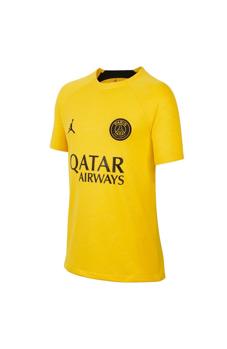 Jordan Brand Youth Jordan Brand Yellow Paris Saint-Germain Pre-Match Top, Alternate, color, 