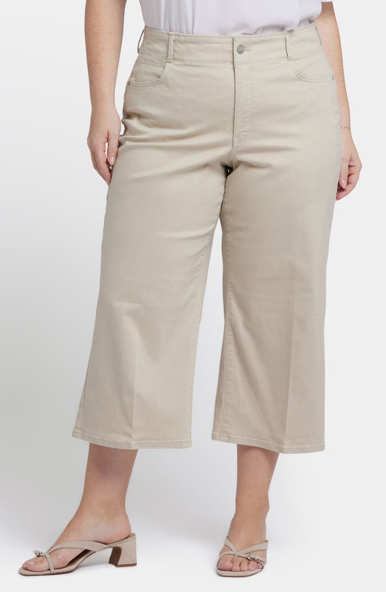 NYDJ Brigitte High Waist Wide Leg Capri Jeans, Main, color, Feather