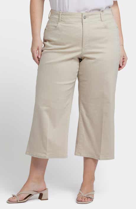 NYDJ Brigitte High Waist Wide Leg Capri Jeans