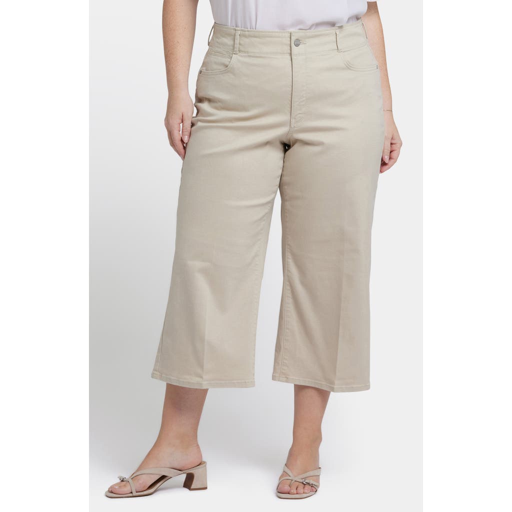 Nydj Brigitte High Waist Wide Leg Capri Jeans In Feather