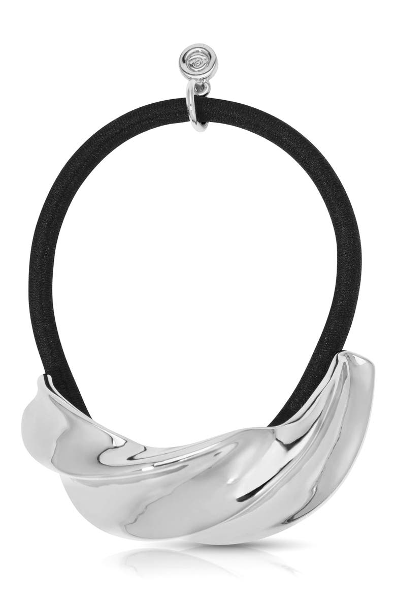 Twisted Hair Tie, Alternate, color, SILVER