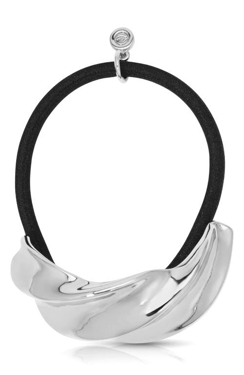 Ettika Sculptural Twist Hair Elastic In Metallic