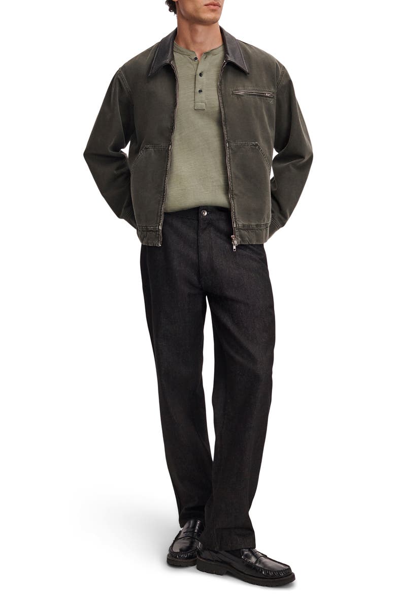 Workwear Relaxed Straight Leg Jeans, Alternate, color, rbRAW BLACK WHITE