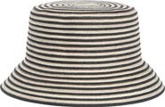 NORDSTROM RACK Two Tone Stripe Paper Woven Bucket Hat