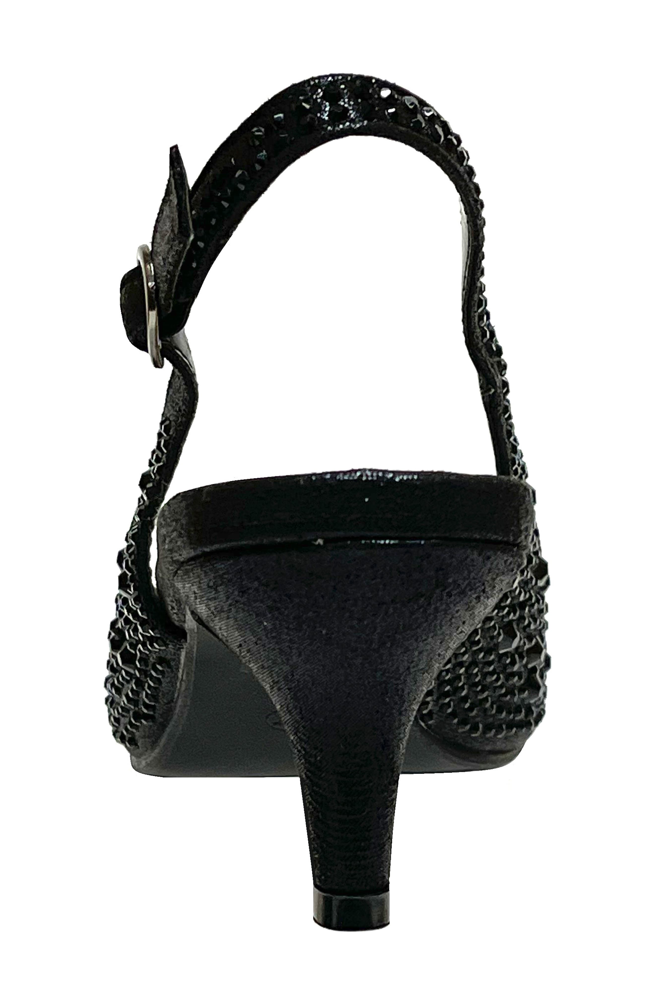 LADY COUTURE Onyx Rhinestone Slingback Pump, Alternate, color, Black