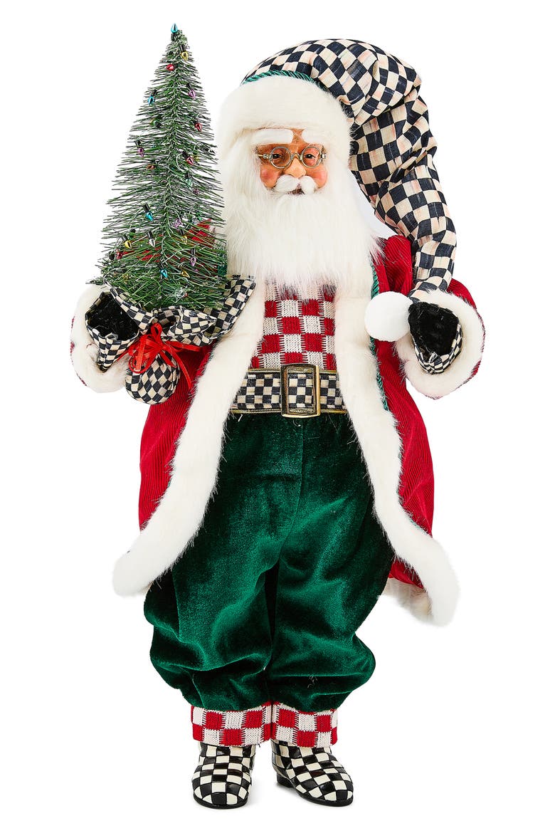 Check It Out Fabric Santa with Tree, Main, color, RED