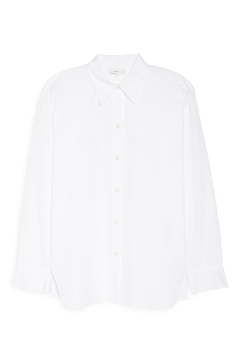 Cotton Poplin Button-Up Shirt, Alternate, color, OPTIC WHITE