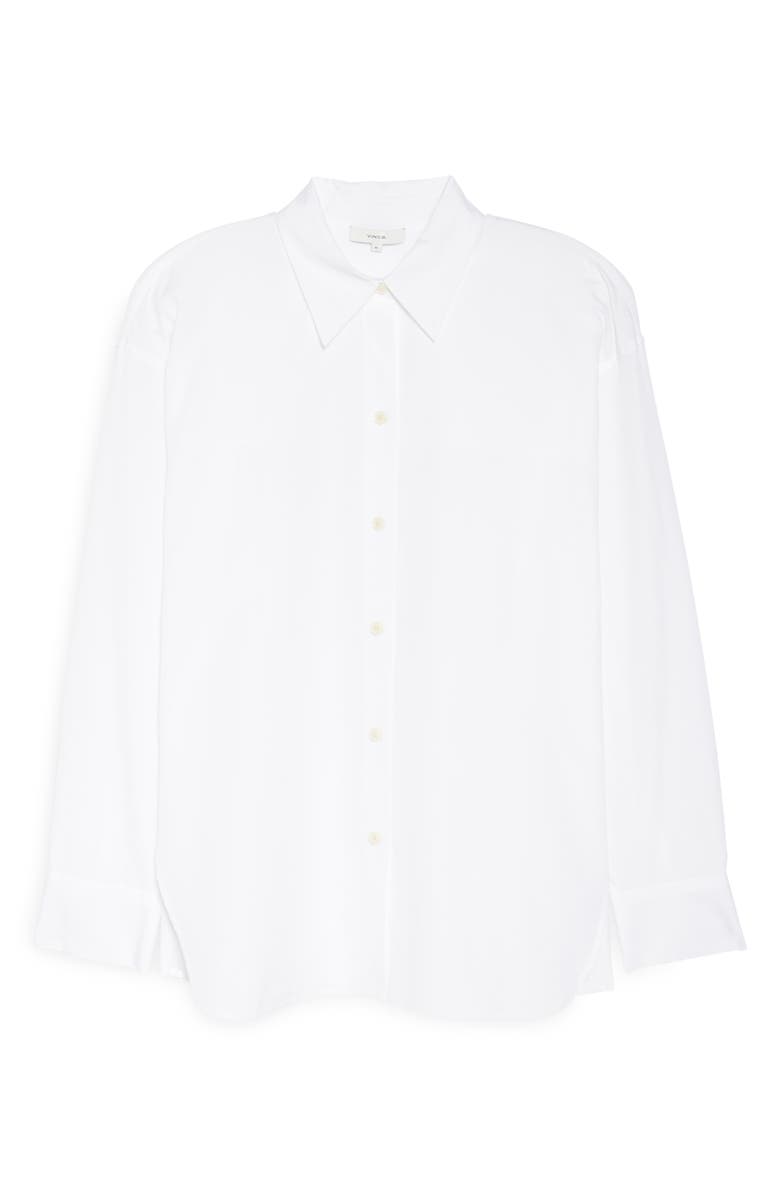 Vince Cotton Poplin Button-Up Shirt, Alternate, color, Optic White