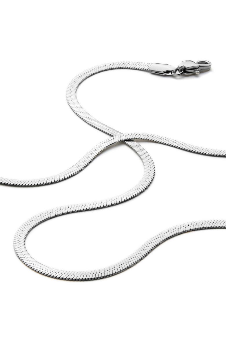 Ana Luisa Ina Herringbone Chain Necklace, Alternate, color, Silver