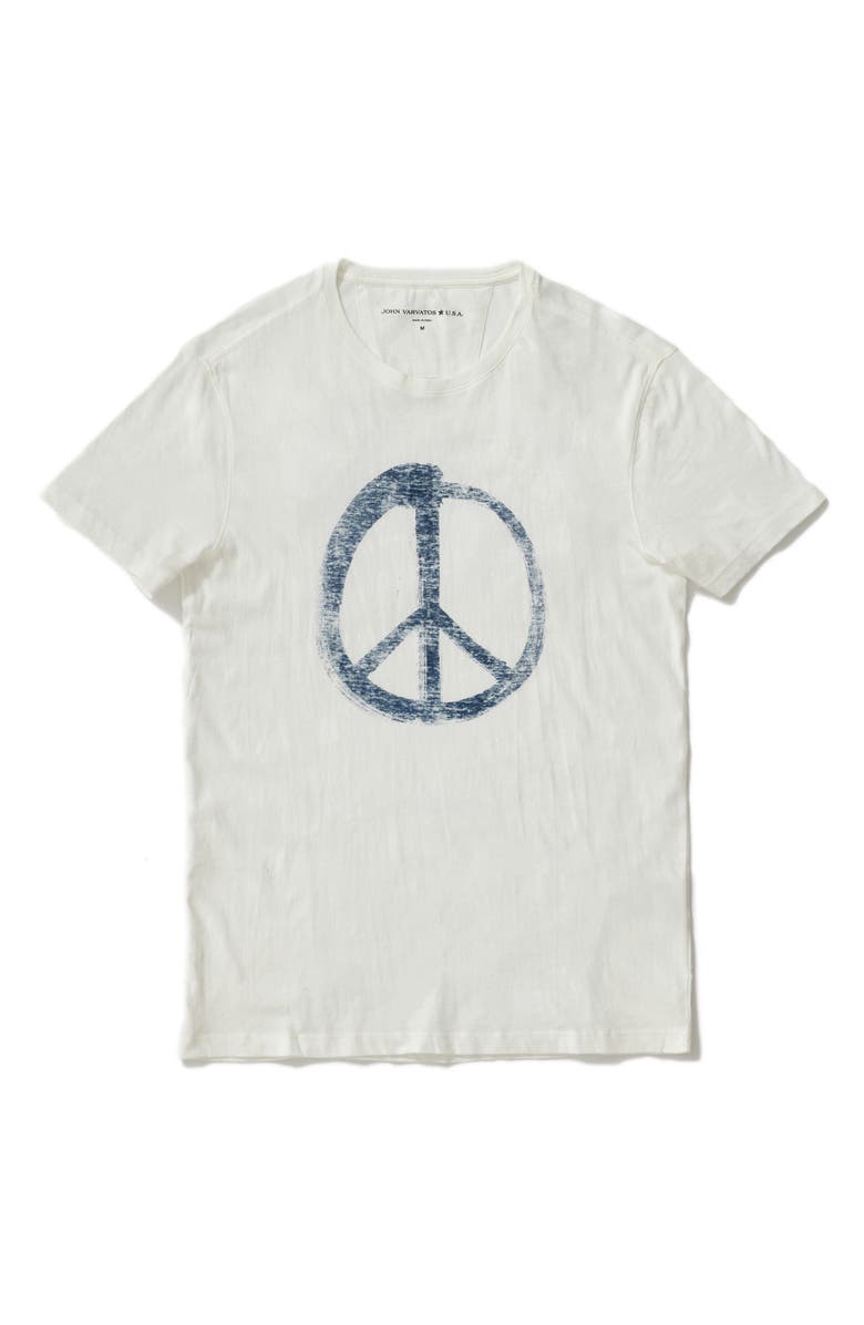 John Varvatos Peace Sign Short Sleeve Graphic Tee, Main, color,