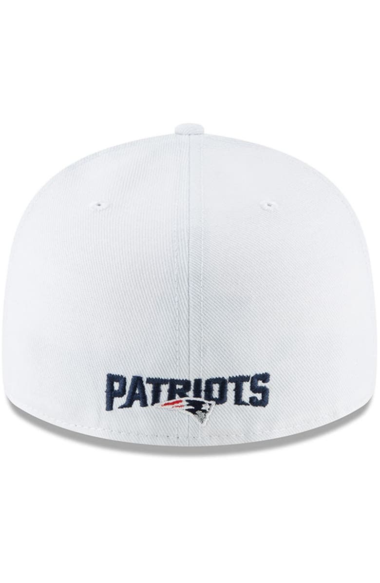 New Era Men's New Era White New England Patriots Omaha Low Profile 59FIFTY Fitted Hat, Alternate, color,