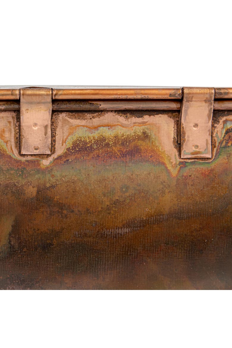 Various Square Decorative Boxes, Burnt Copper Finish, Set of 3, Alternate, color, Copper