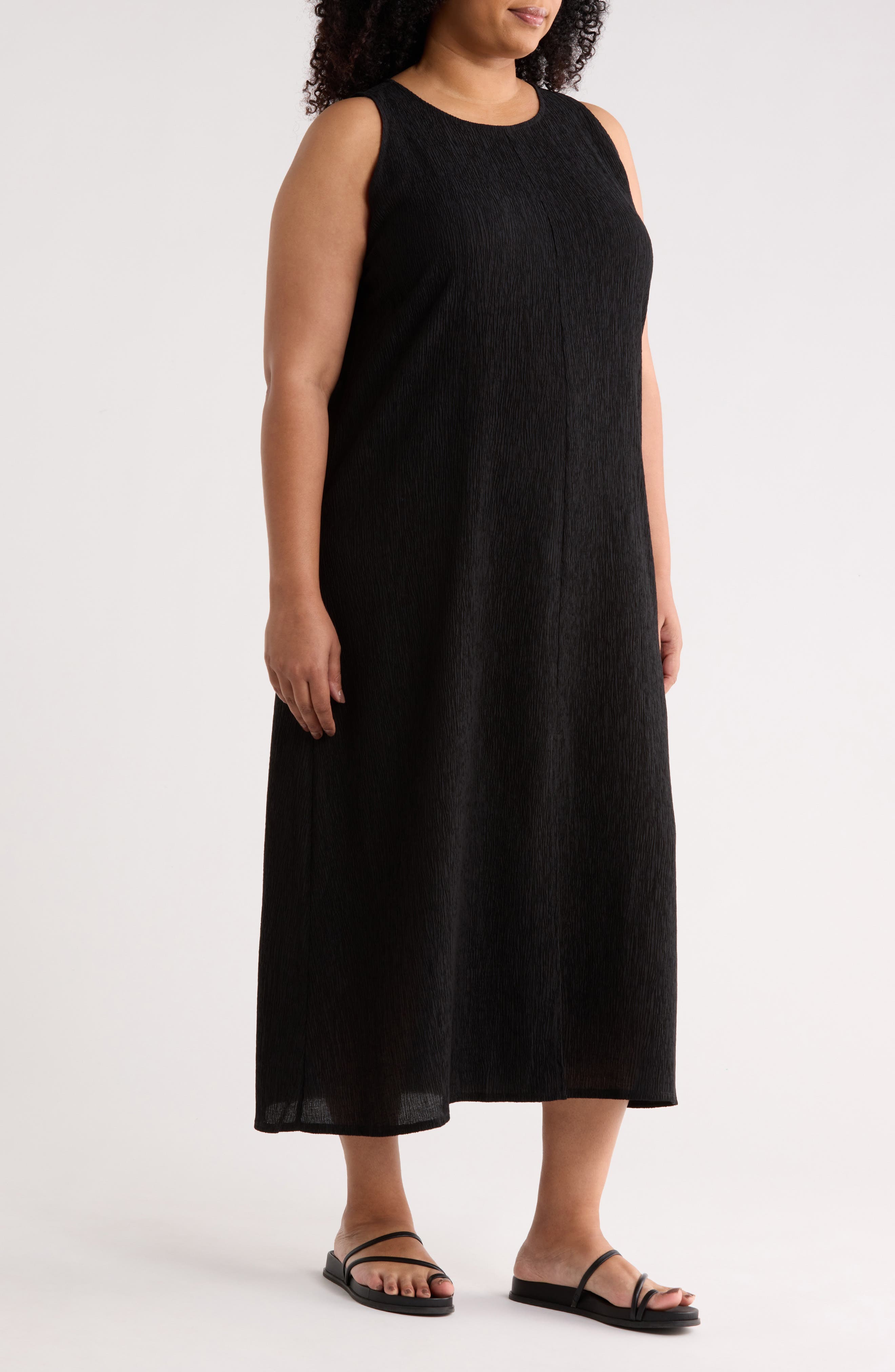 Eileen Fisher Texture Sleeveless Maxi Dress (Women) | Nordstrom