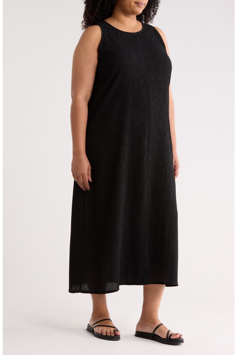 Texture Sleeveless Maxi Dress, Alternate, color, BLACK