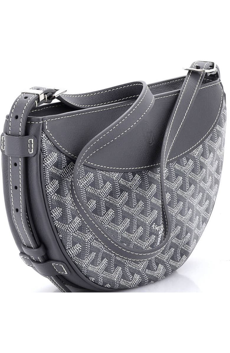 Pre-Owned Goyard Hirondelle Shoulder Bag Coated Canvas and Leather, Alternate, color, Gray