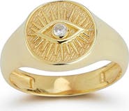 SPHERA MILANO Evil Eye Signet Ring