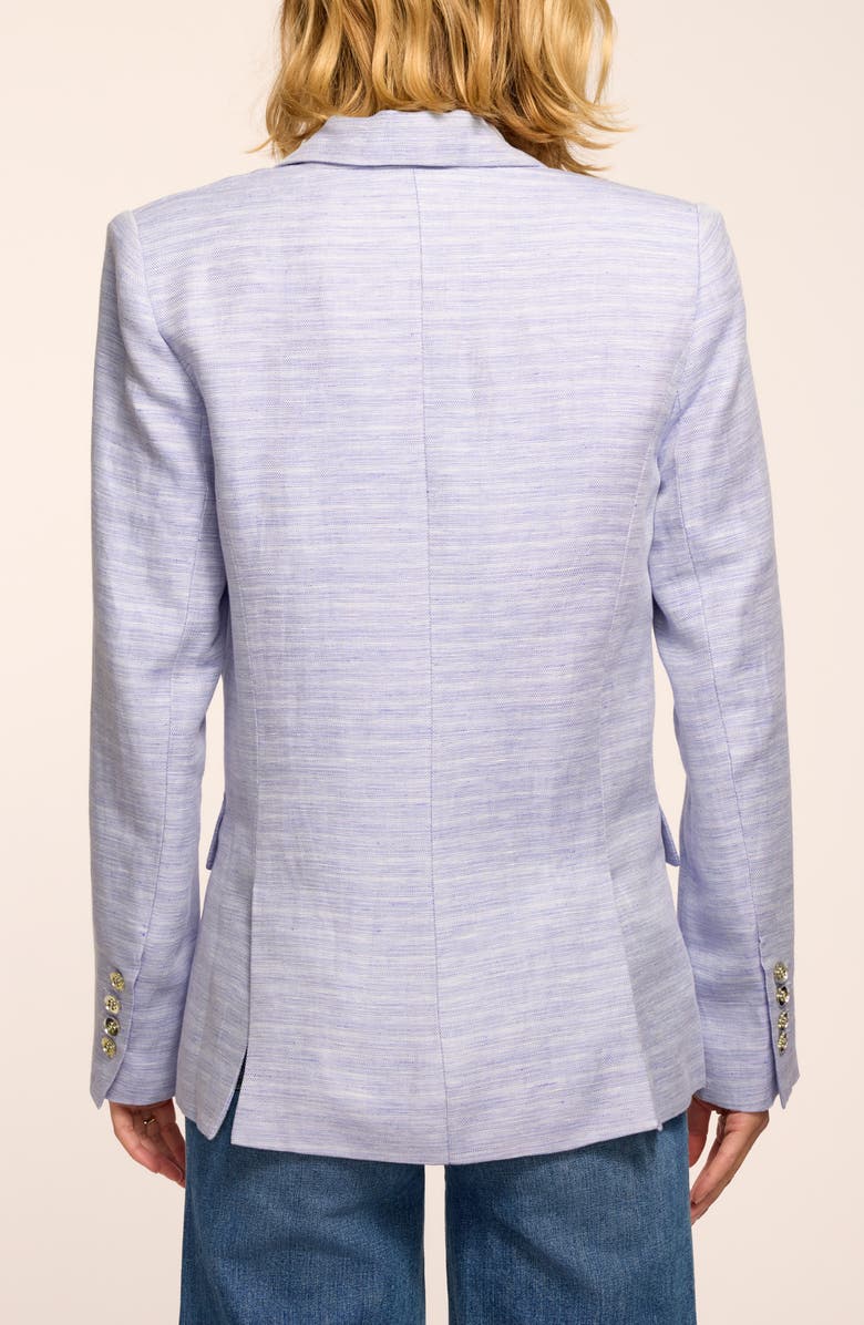 Ramy Brook Callie Linen Blend Jacket, Alternate, color, Bazaar Blue Linen
