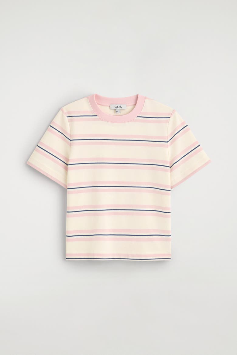 Clean Cut T-Shirt, Alternate, color, ECRU / PINK / STRIPED