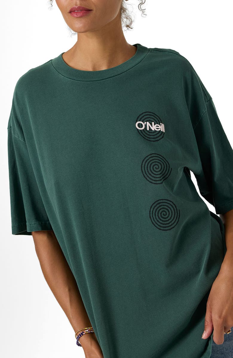 O'Neill OG Fish Eye Oversize Cotton Graphic T-Shirt, Alternate, color, Dark Forest