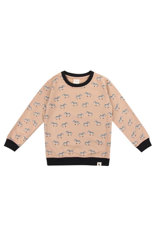 Turtledove London Kids Organic Cotton Zebra Print Sweatshirt In Multi